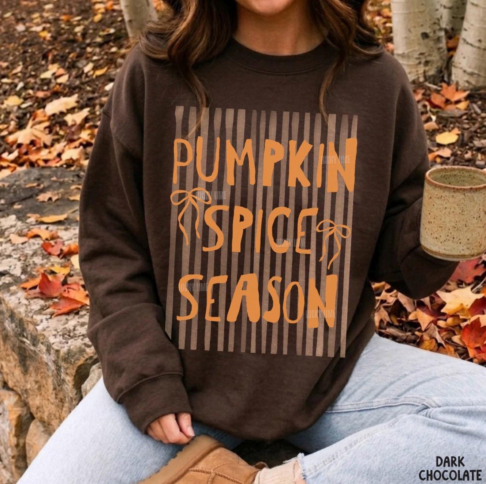 Pumpkin Spice Season Sweatshirt, Pumpkin Spice Shirt, Womens Fall Sweater, Coffee Weather Shirt, Preppy Fall Shirt, Trendy Coffee Shirt 3