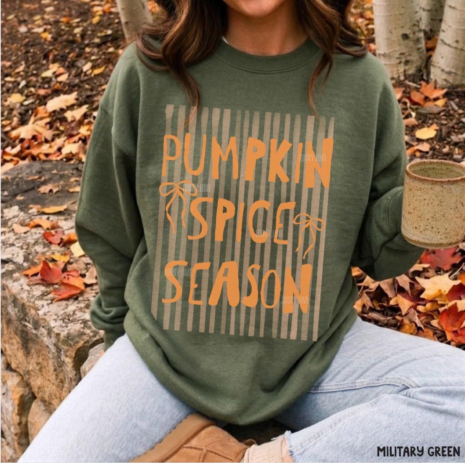 Pumpkin Spice Season Sweatshirt, Pumpkin Spice Shirt, Womens Fall Sweater, Coffee Weather Shirt, Preppy Fall Shirt, Trendy Coffee Shirt 6