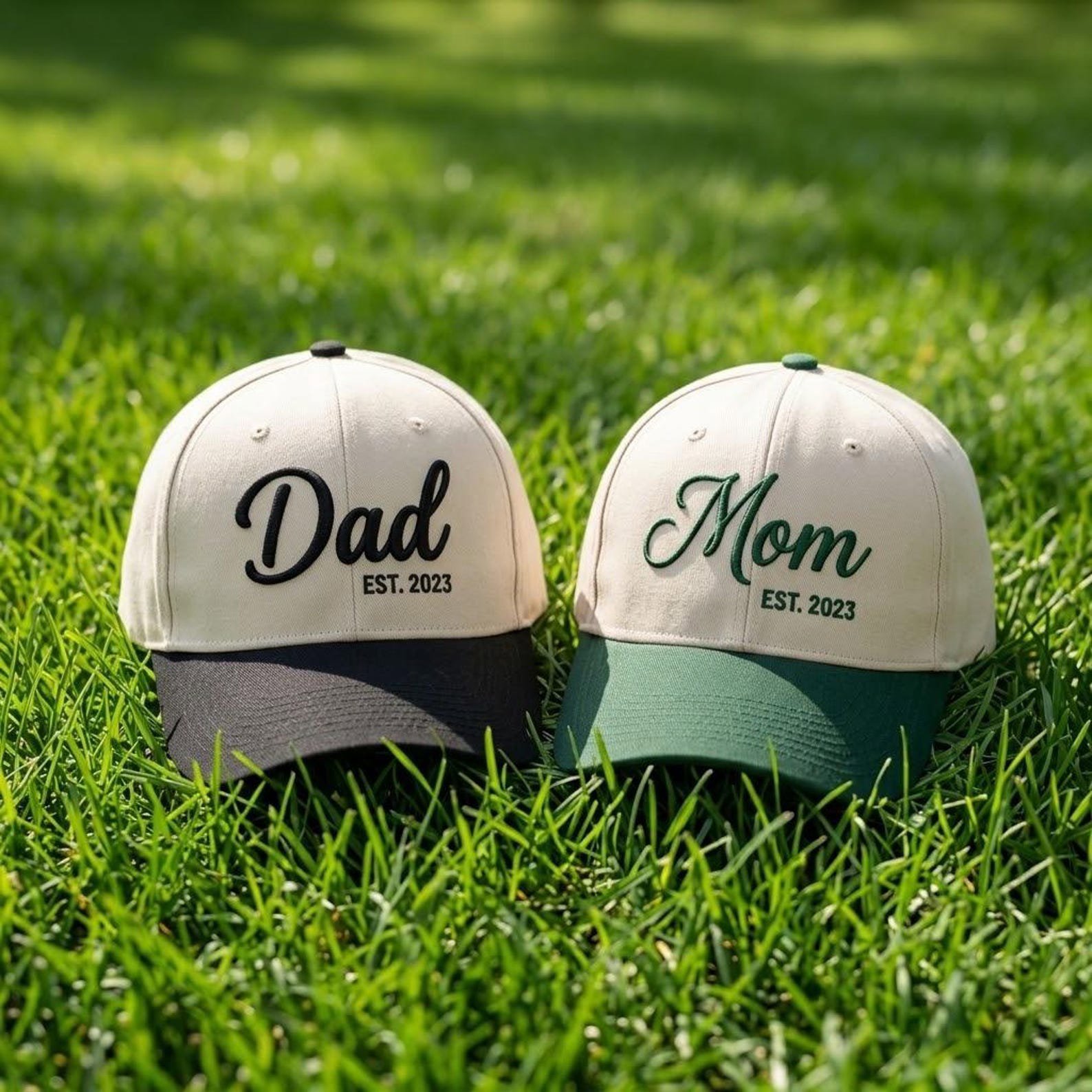 Embroidered Custom Mom And Dad Hat, Mom and Dad Hats, Matching Mom and Dad Hats, New Parents Gift 6