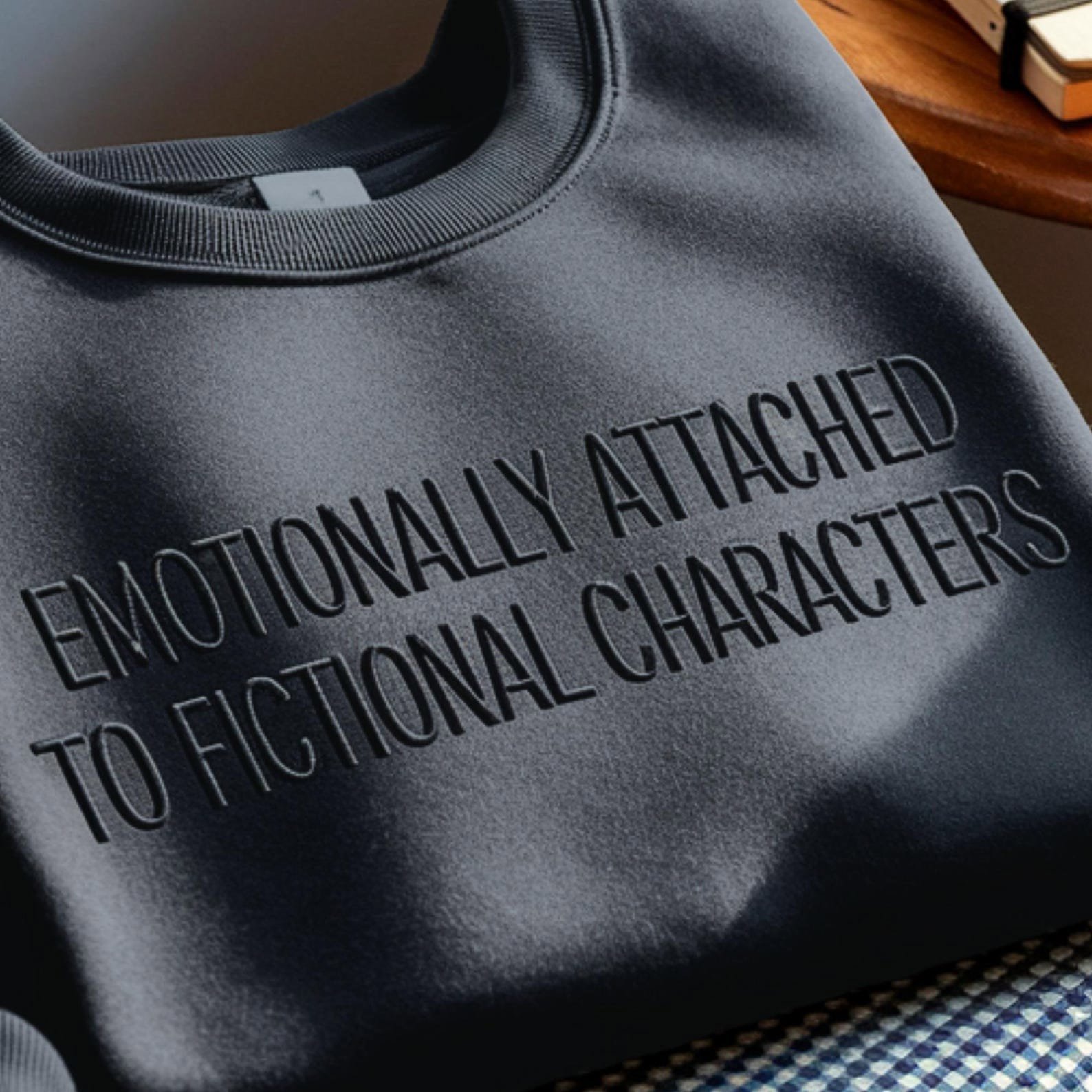Embroidered Bookish Sweatshirt, Fictional Characters, Funny Book Lover Gift 2