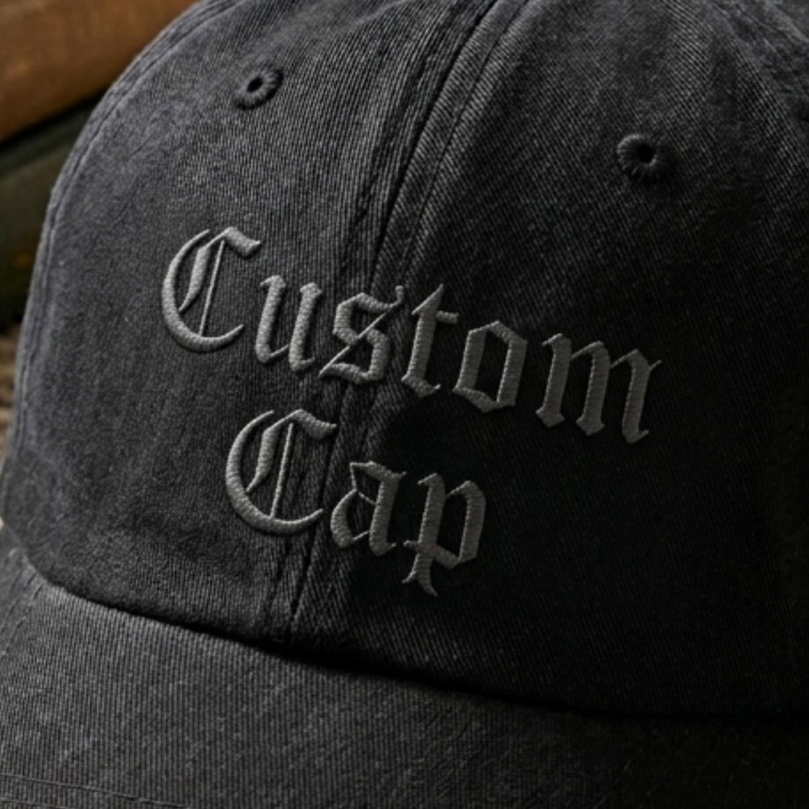 Custom Embroidered Washed Baseball Hat, Retro Trucker Style Logo Cap 2