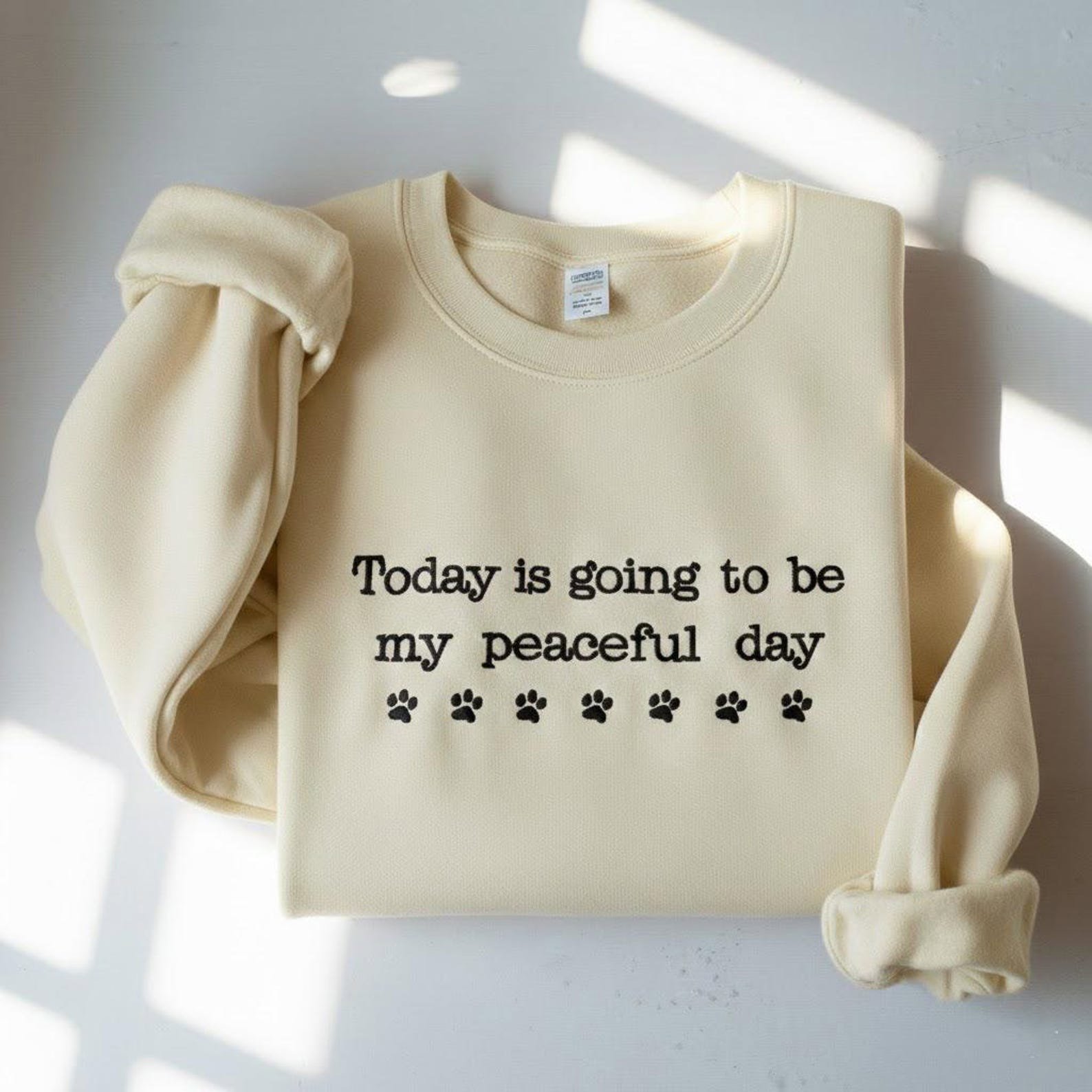 Embroidered Walk for Peace Sweatshirt, Today Is Going To Be My Peaceful Day Shirt, Peace Walking Monks with Aloka Shirt, Dog Lover Gifts 6