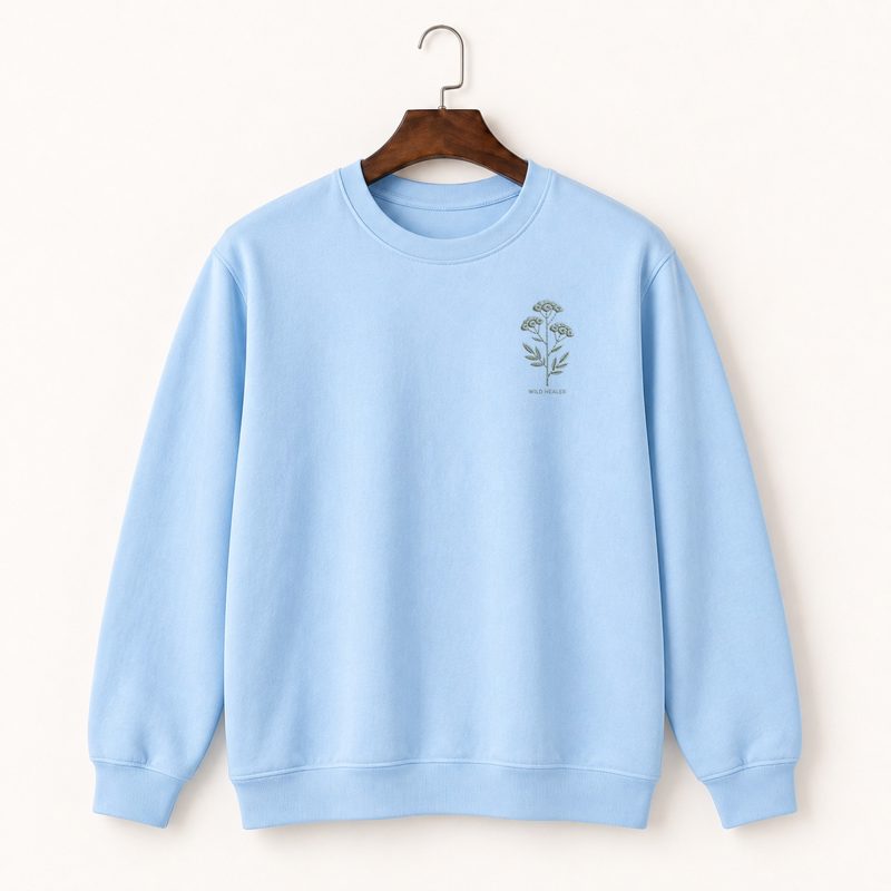 Yarrow Flower Crewneck Sweatshirt