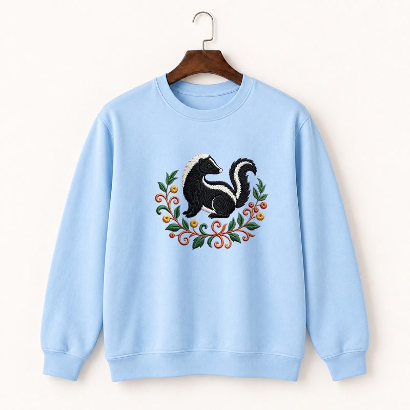 Striped Skunk Crewneck Sweatshirt