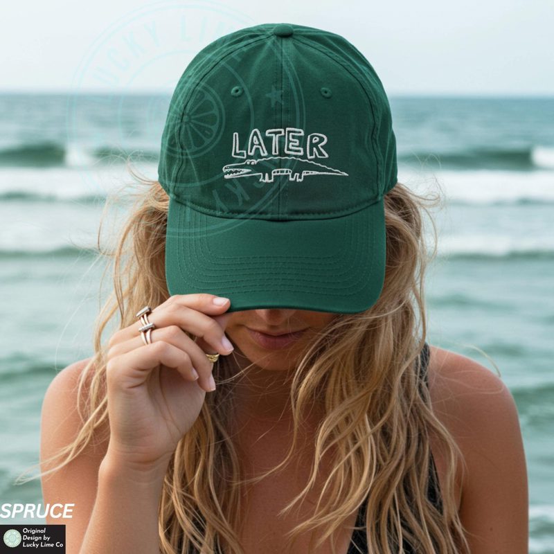 Later Gator Hat, Embroidered Hats, Embroidered Classic Dad Cap, Funny Hat, Unisex Hat, Later Alligator Hat, Funny Animal Hat, Ball Caps