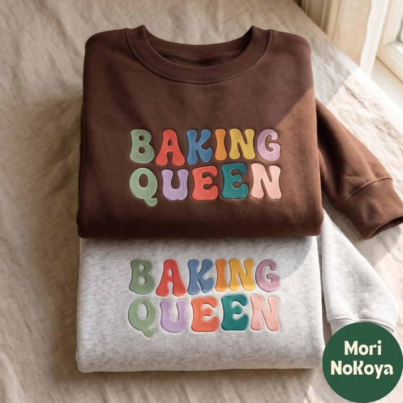 Embroidered Baking Queen Sweatshirt, Baker shirt, Baking shirts, Christmas Gifts