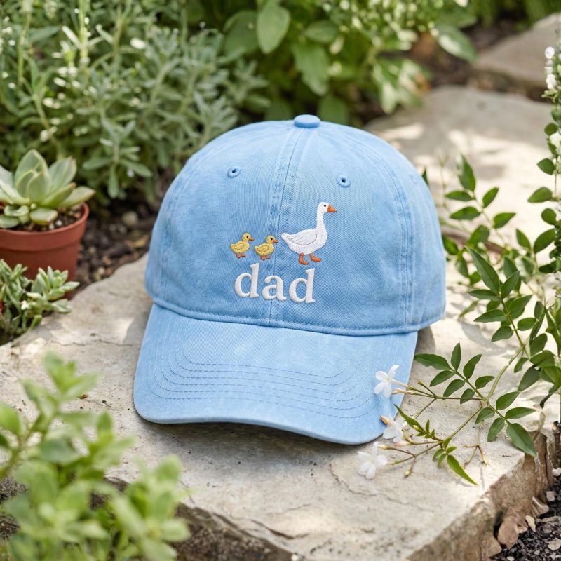 Embroidered Dad Hat, New Papa Gift, Goose Father Hats, Father’s Day Gifts