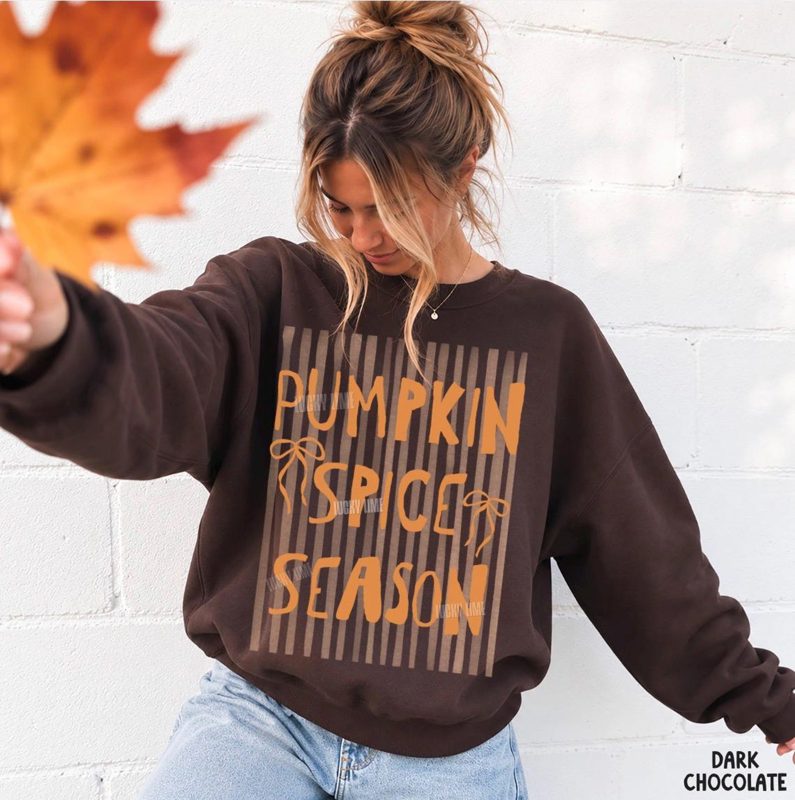 Pumpkin Spice Season Sweatshirt, Pumpkin Spice Shirt, Womens Fall Sweater, Coffee Weather Shirt, Preppy Fall Shirt, Trendy Coffee Shirt