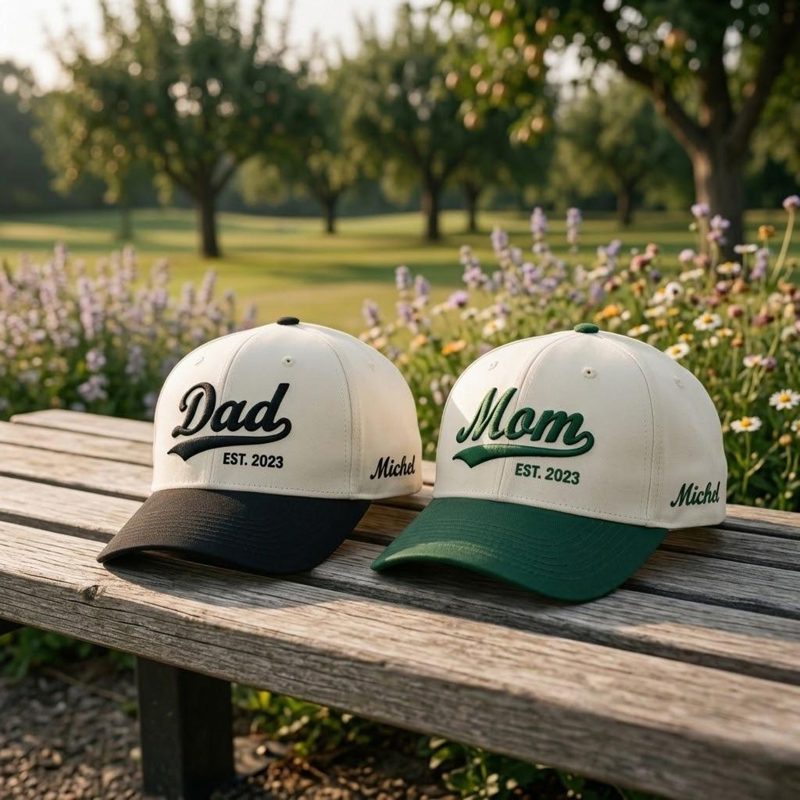 Mom Dad Est 2026 Embroidered Hat, Mama Hat Est, Dad Est Hat, New Parent Hats, Gifts for Parents
