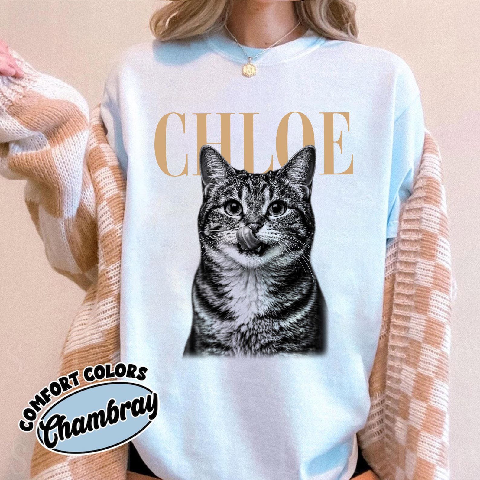 Custom Pet Face Shirt Vintage Style, Dog Photo Shirt Personalized, Dog Mom Gift, Unique Custom Dog Tee, Pet Memorial Shirt 6