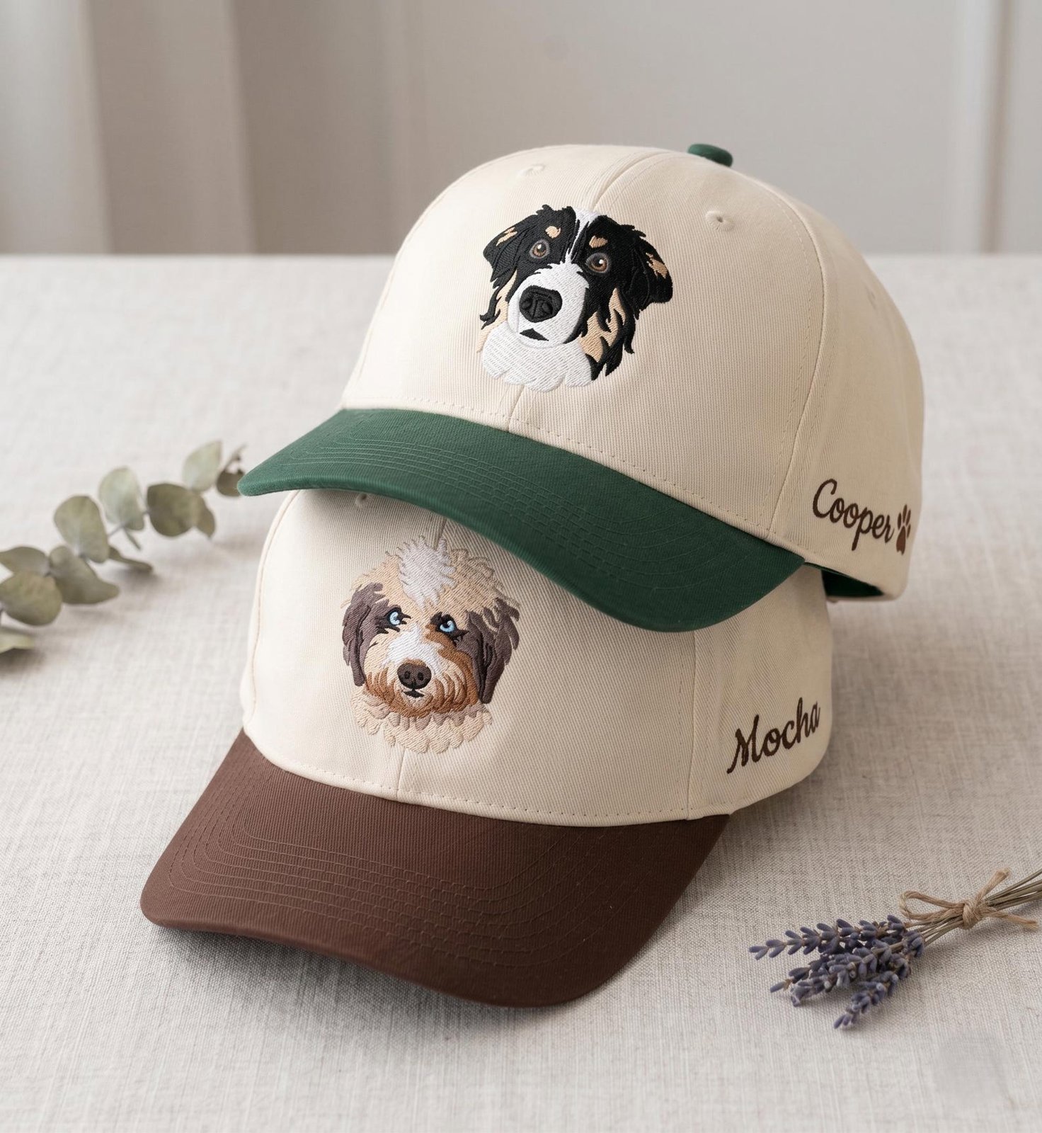 Custom Hat with Dog Photo,Custom Pet Portrait Embroidered Baseball Cap, Dog Lover Gift, Custom Pet Photo Hat 2