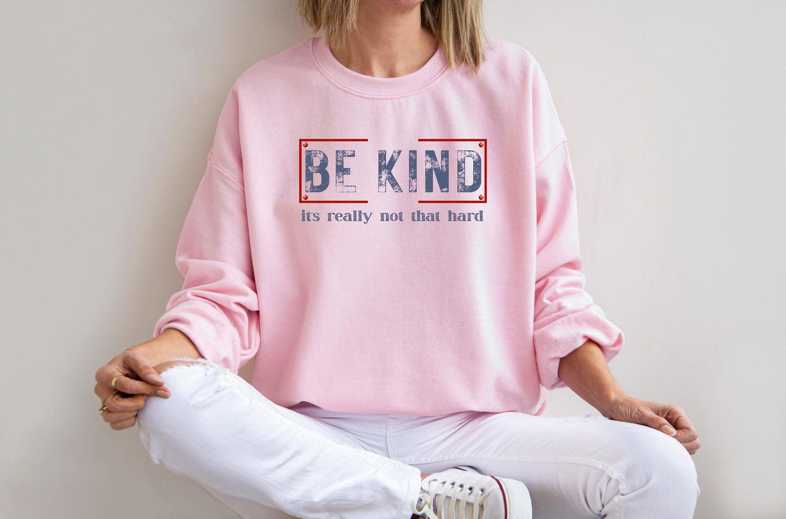 Be Kind It's Really Not That Hard Crew Neck Sweatshirt,Gift for Her, Under 30 | Crewneck | Pullover Sweat | Kindness Shirt 5