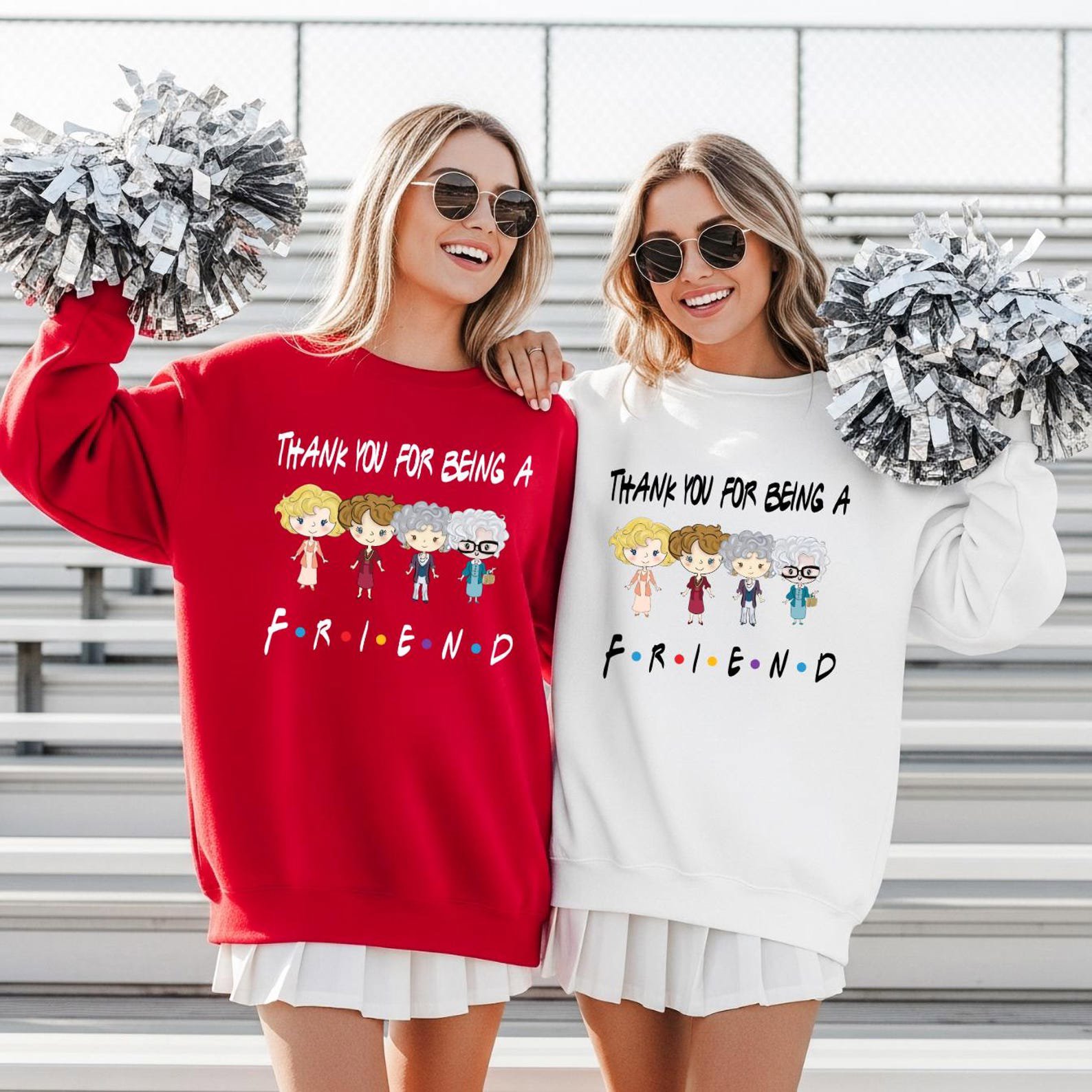 Thank You For Being A Friend Tee,Friendship Appreciation Shirt, Best Friend Matching Shirts, BFF Tee, Girls Trip Shirt, BFF Sweatshirt 7