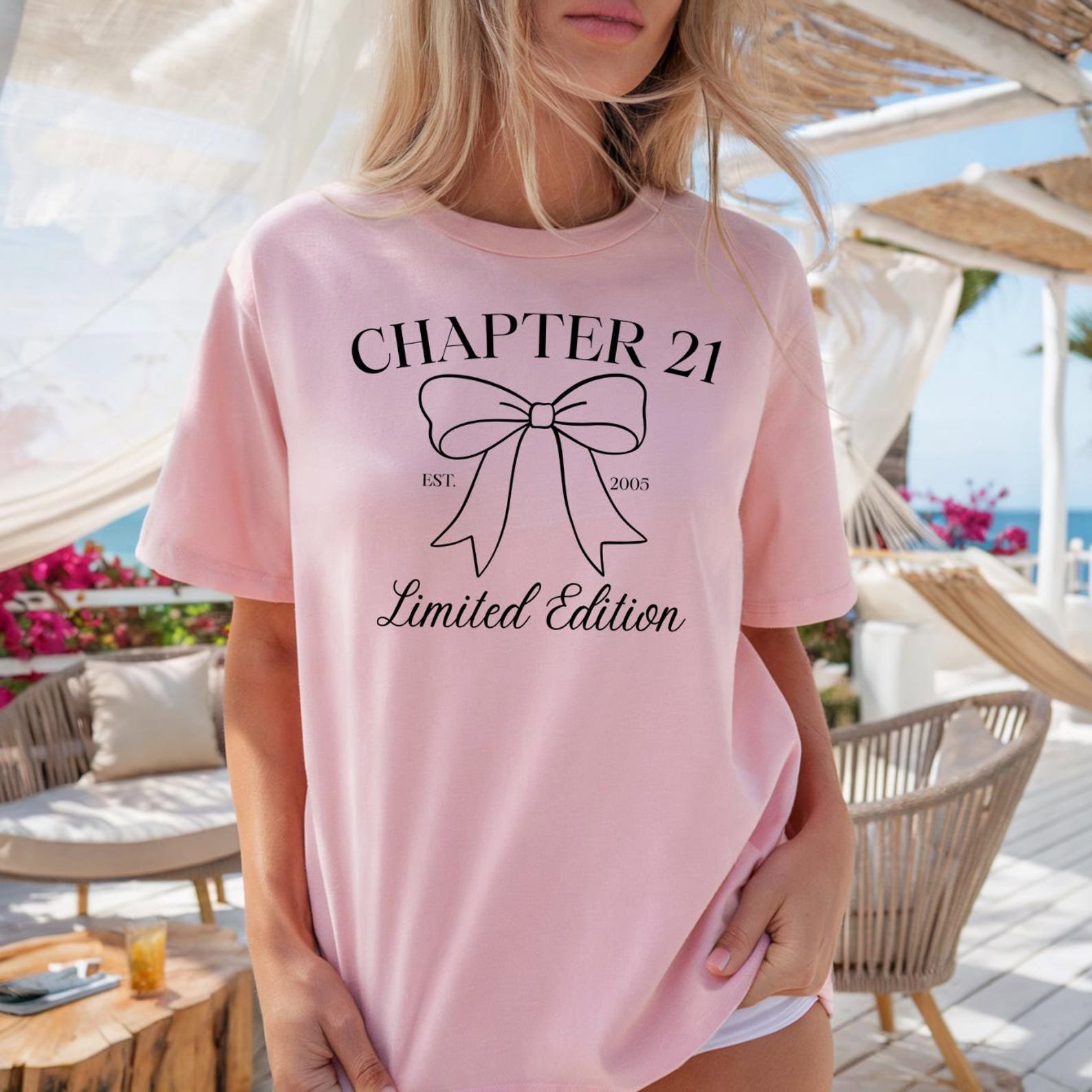 Custom Age Birthday Sweatshirt, Any Age Birthday crew Shirt, Personalized Age Crewneck, Matching Birthday Shirts, Coquette Bow Birthday Tee 4