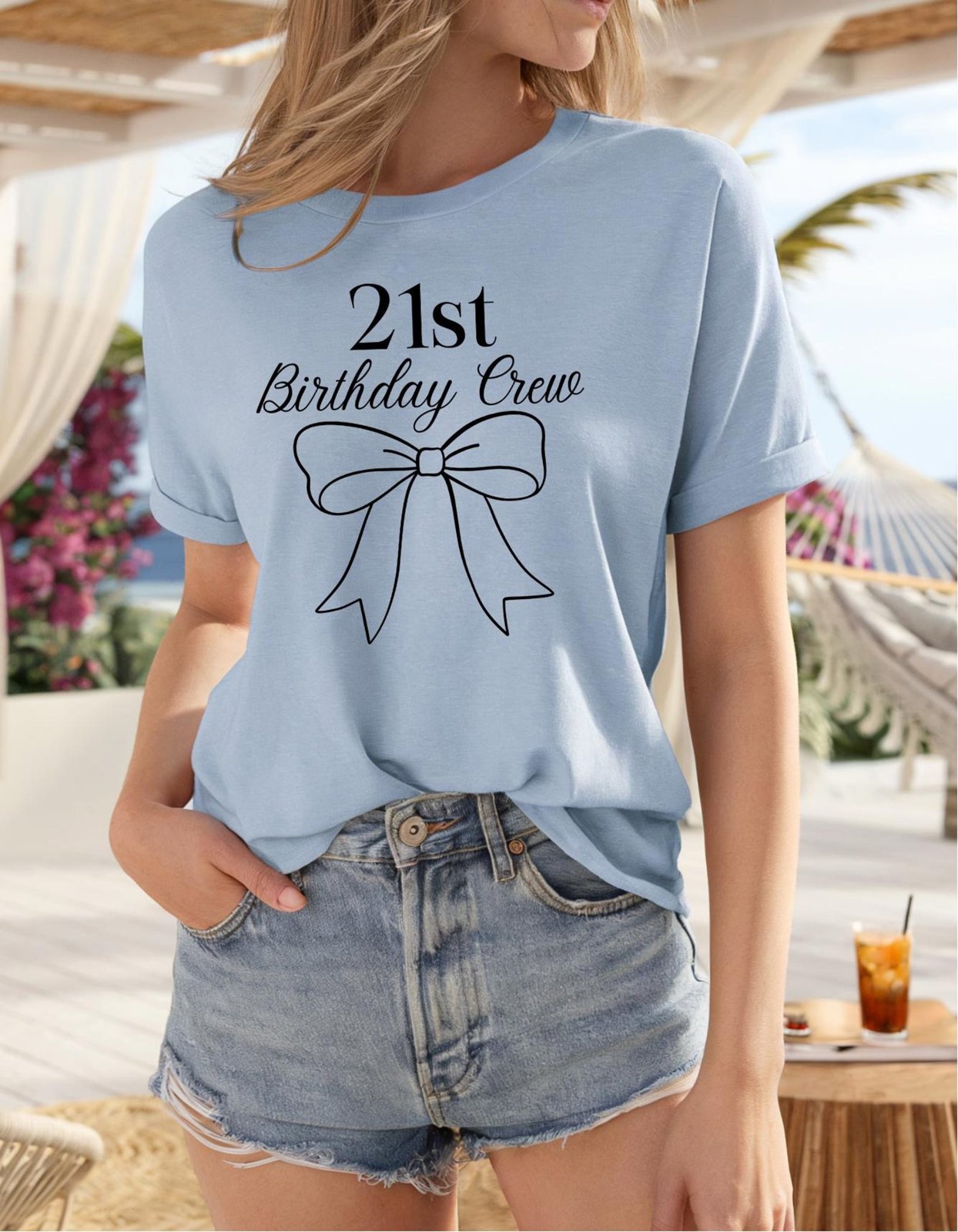 Custom Age Birthday Sweatshirt, Any Age Birthday crew Shirt, Personalized Age Crewneck, Matching Birthday Shirts, Coquette Bow Birthday Tee 5