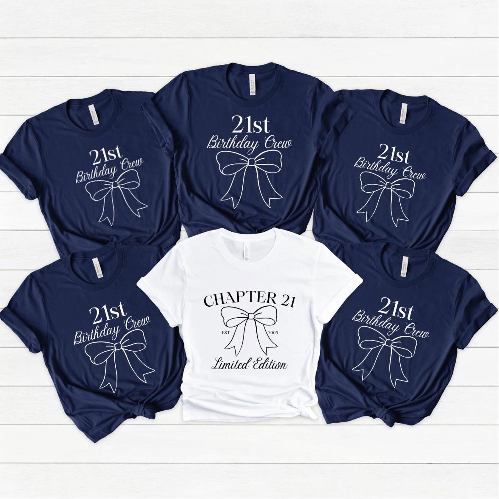 Custom Age Birthday Sweatshirt, Any Age Birthday crew Shirt, Personalized Age Crewneck, Matching Birthday Shirts, Coquette Bow Birthday Tee 10