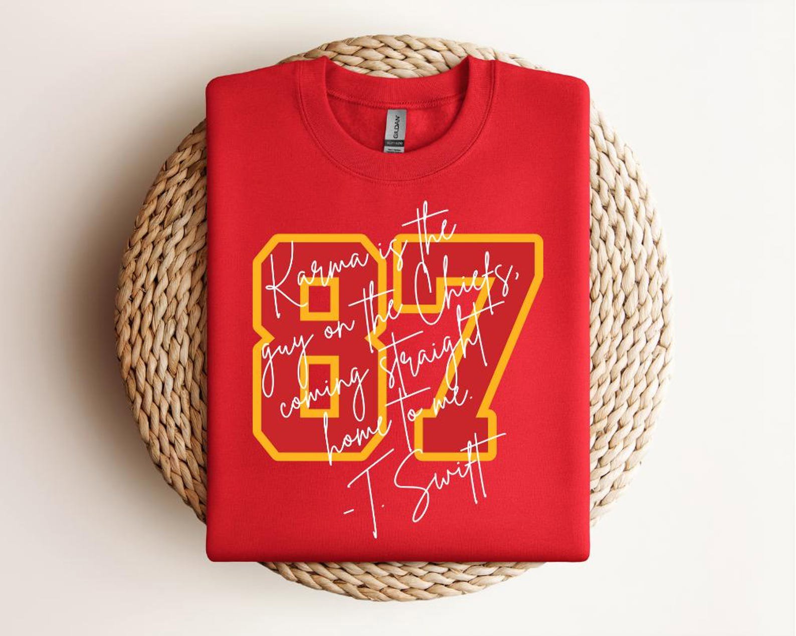 Travis Kelce Sweatshirt: Karma Chiefs Football Tee 3