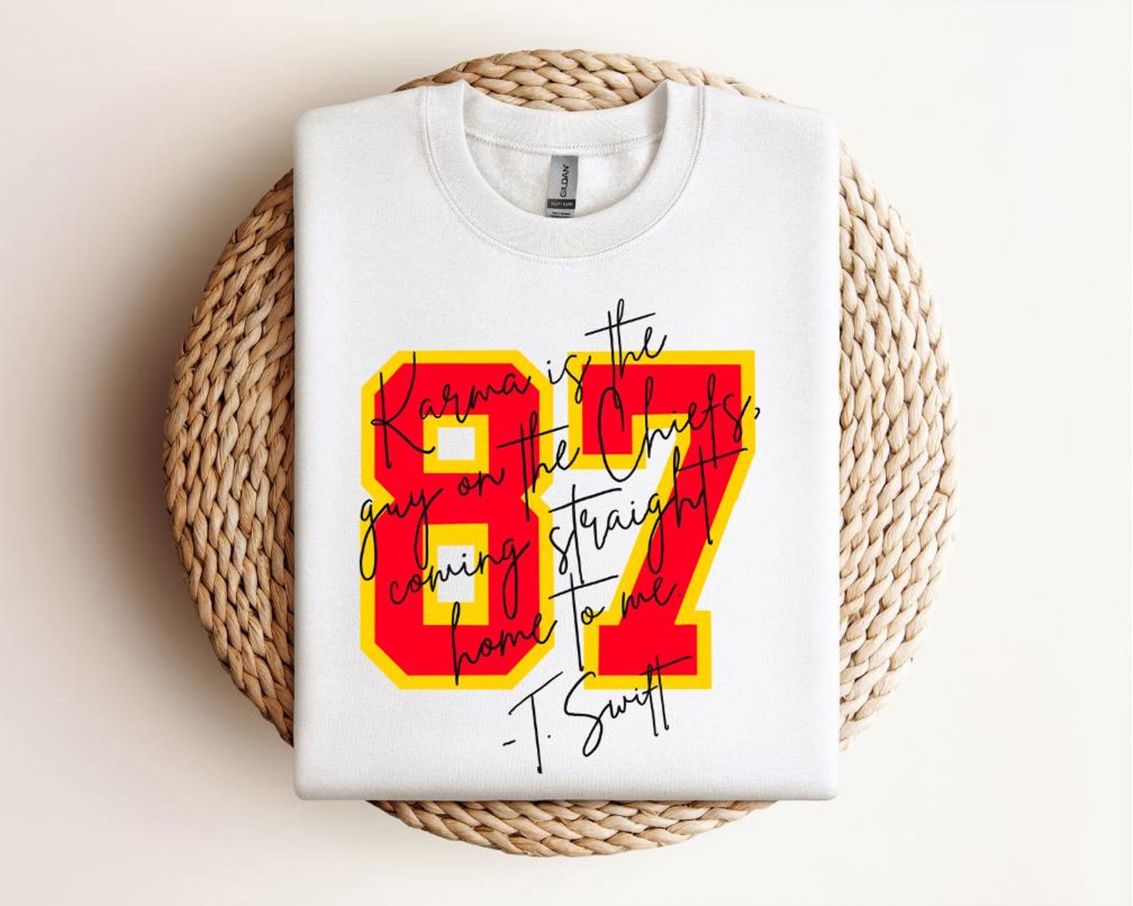Travis Kelce Sweatshirt: Karma Chiefs Football Tee 4