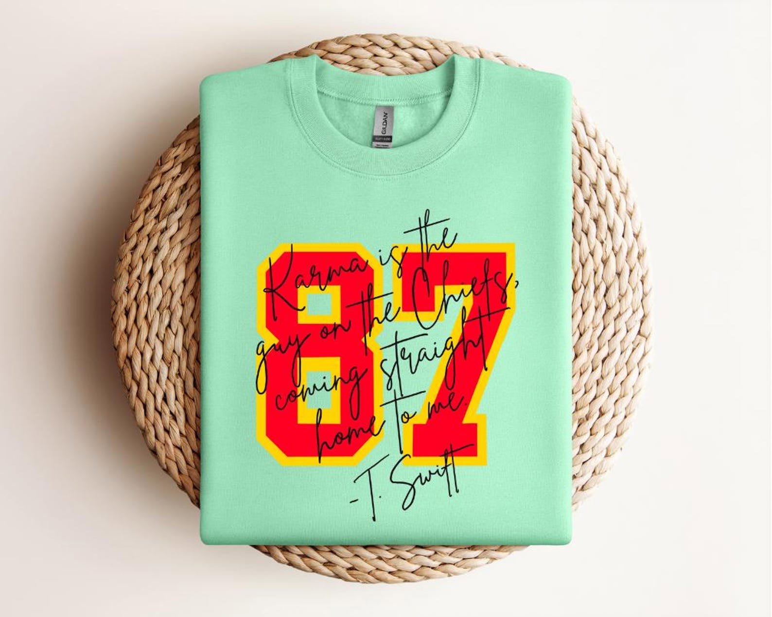 Travis Kelce Sweatshirt: Karma Chiefs Football Tee 5