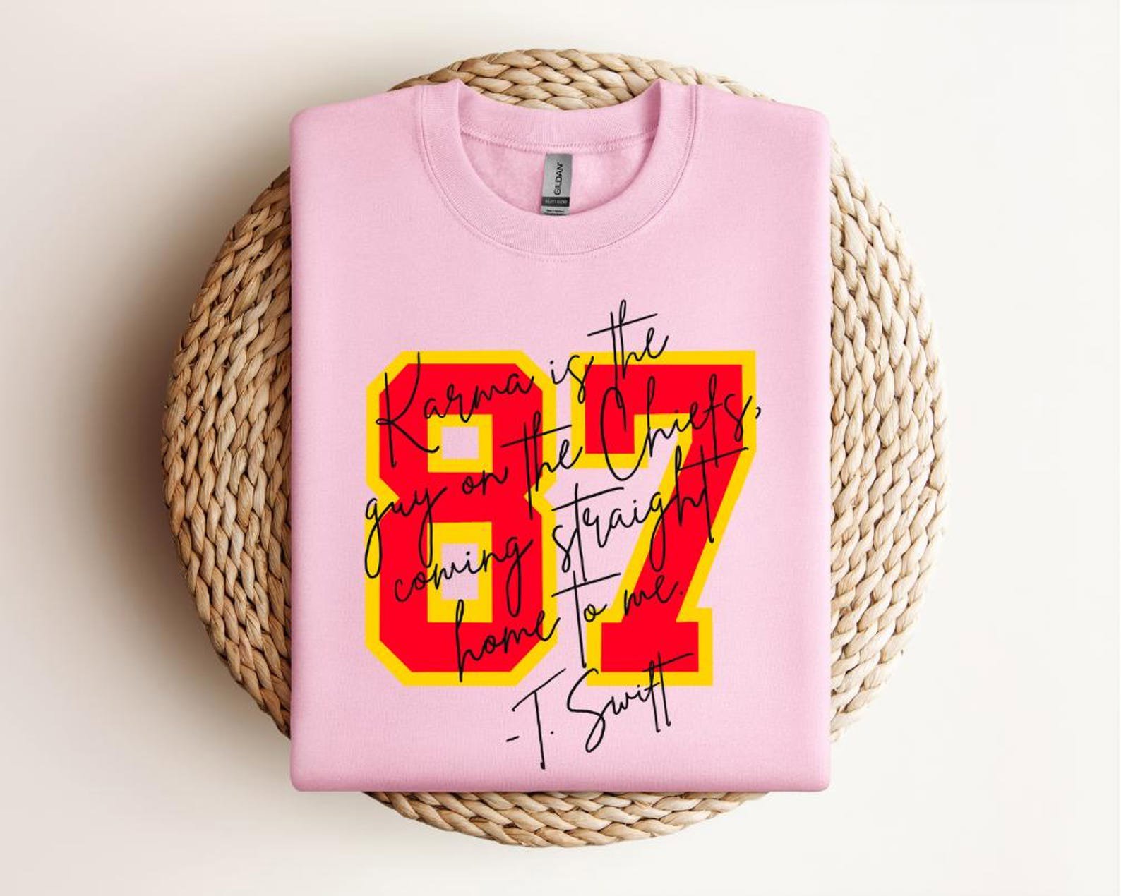 Travis Kelce Sweatshirt: Karma Chiefs Football Tee 6