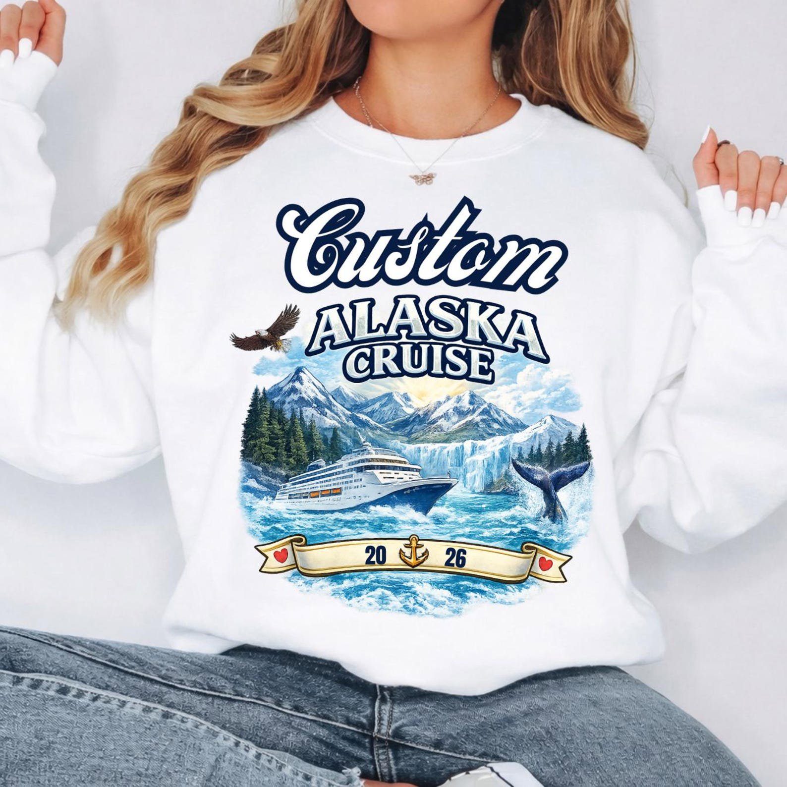 Custom Alaska Family Cruise Sweatshirt 2026, Matching Family Alaska Cruise Shirts, Alaska Trip Squad Outfit, Cruise Vacation Top 1