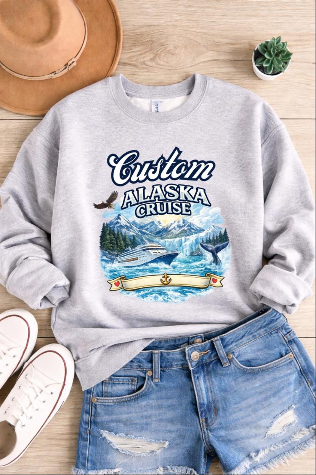 Custom Alaska Family Cruise Sweatshirt 2026, Matching Family Alaska Cruise Shirts, Alaska Trip Squad Outfit, Cruise Vacation Top 3