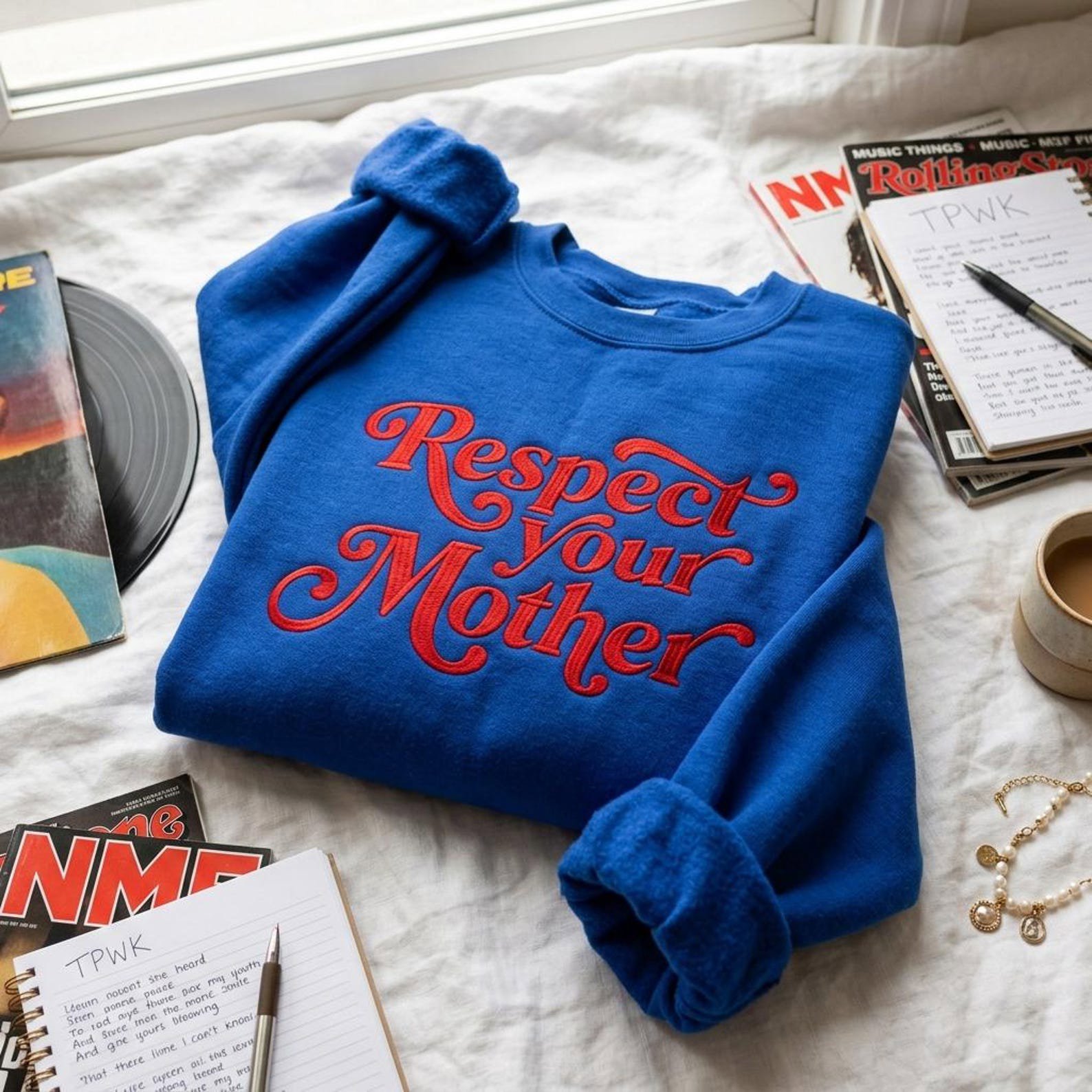 Respect Your Mother Embroidered Sweatshirt, Retro Mom Graphic Shirt, Funny Mother Shirt, Mother’s Day Gift for Women 3