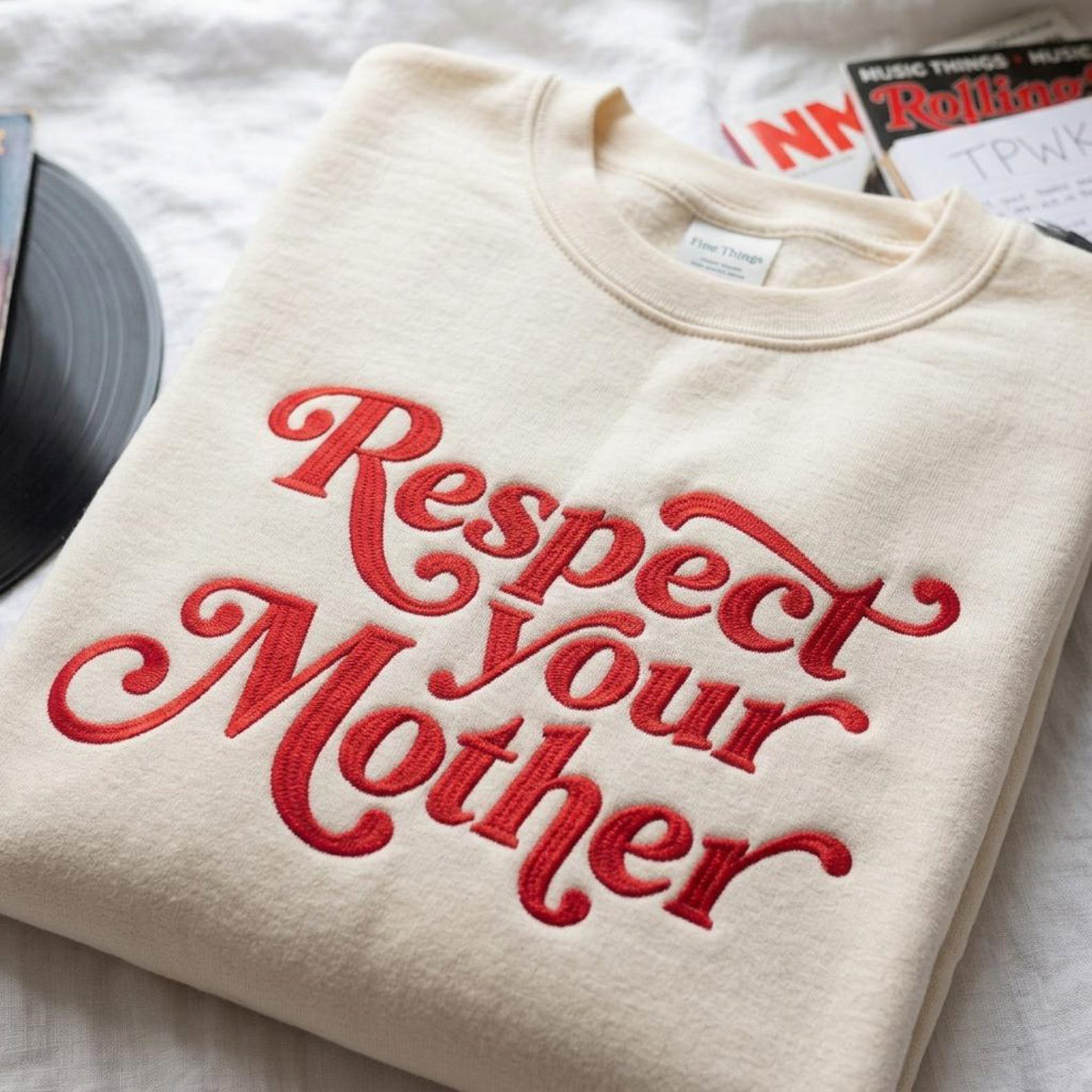 Respect Your Mother Embroidered Sweatshirt, Retro Mom Graphic Shirt, Funny Mother Shirt, Mother’s Day Gift for Women 2