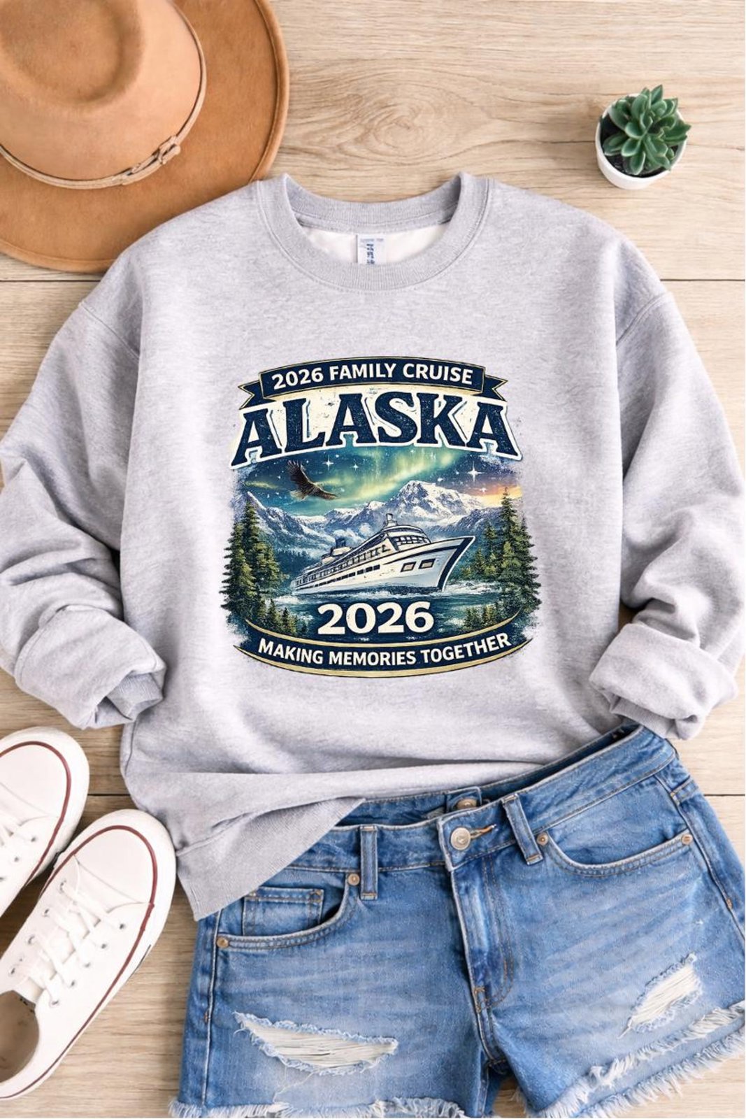 Matching Family Alaska Cruise Sweatshirt, 2026 Alaska Trip Tee, Making Memories Together Vacation Outfit, Cruise Reunion Shirts, Cruise 2026 1
