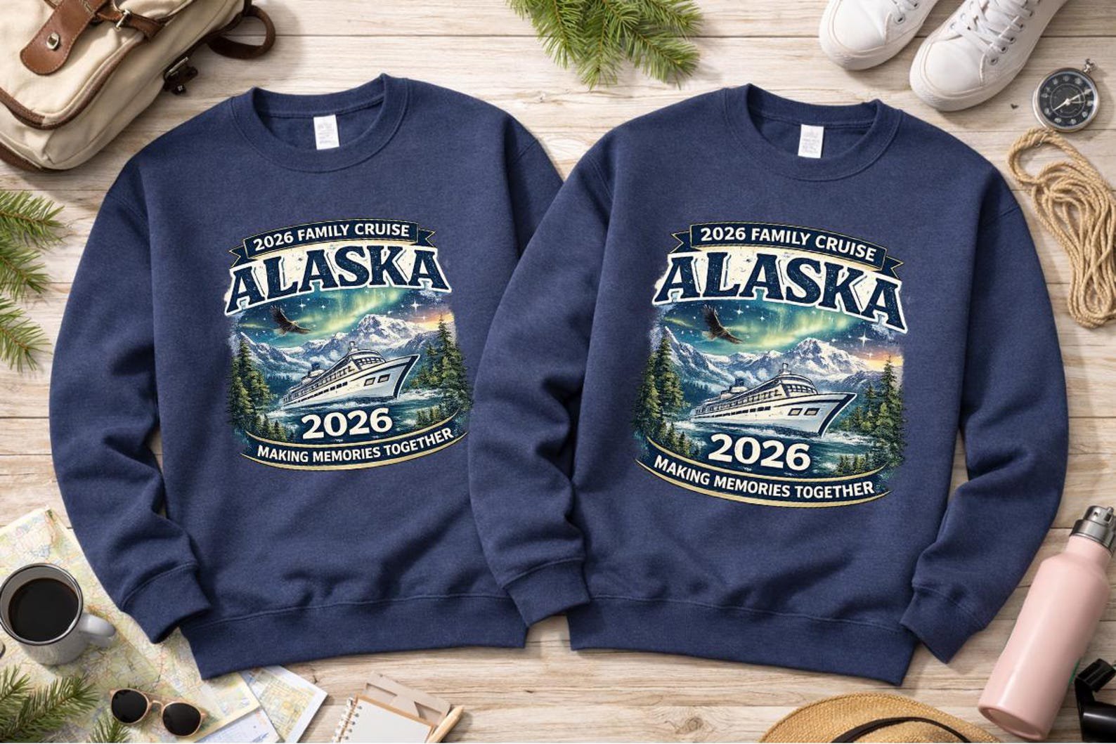 Matching Family Alaska Cruise Sweatshirt, 2026 Alaska Trip Tee, Making Memories Together Vacation Outfit, Cruise Reunion Shirts, Cruise 2026 5