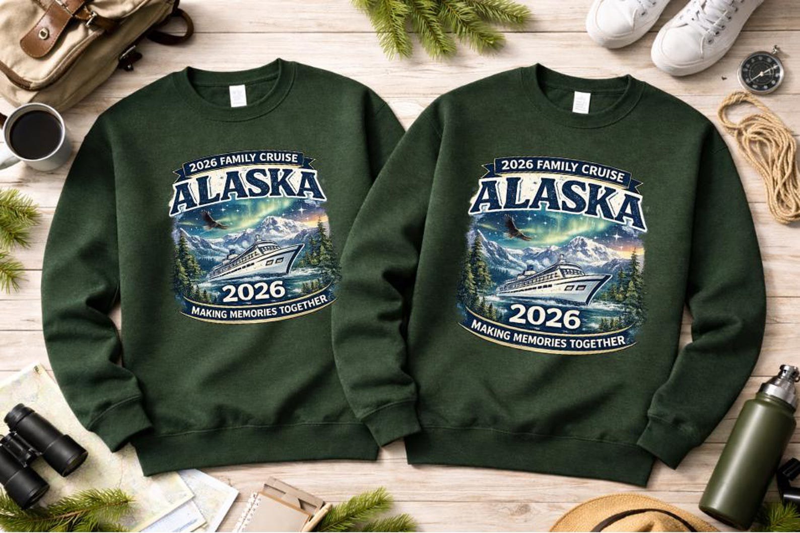 Matching Family Alaska Cruise Sweatshirt, 2026 Alaska Trip Tee, Making Memories Together Vacation Outfit, Cruise Reunion Shirts, Cruise 2026 6