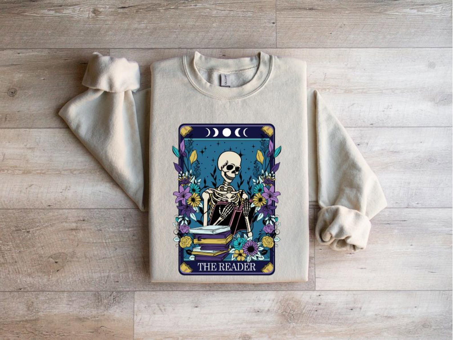 Comfort Colors Tarot Reader Shirt: Witchy Halloween Skeleton Tee 4