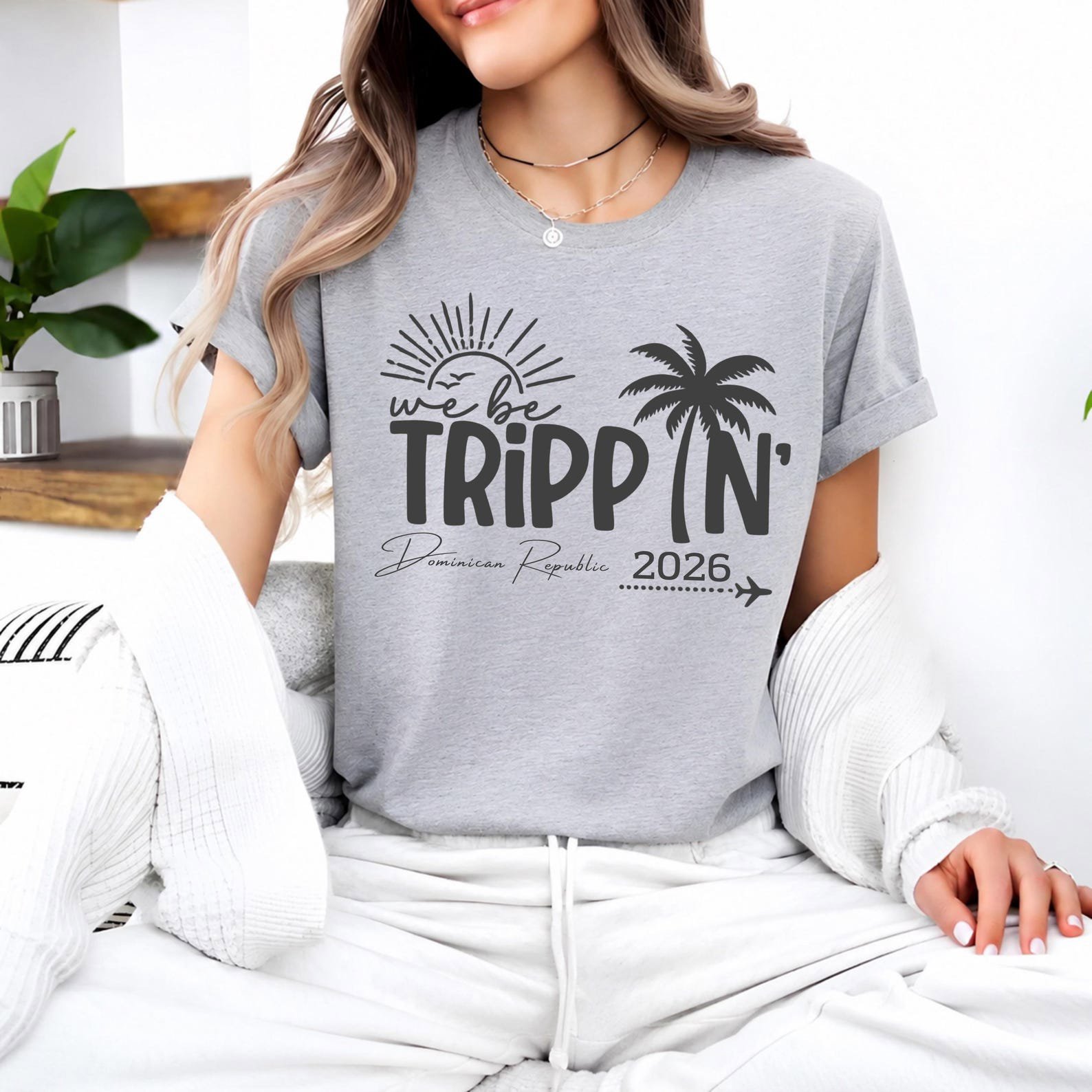 Custom Location Matching Family Vacation Shirts | We Be Trippin 2026 Group Travel Tees | Personalized Cruise Sweatshirt 3