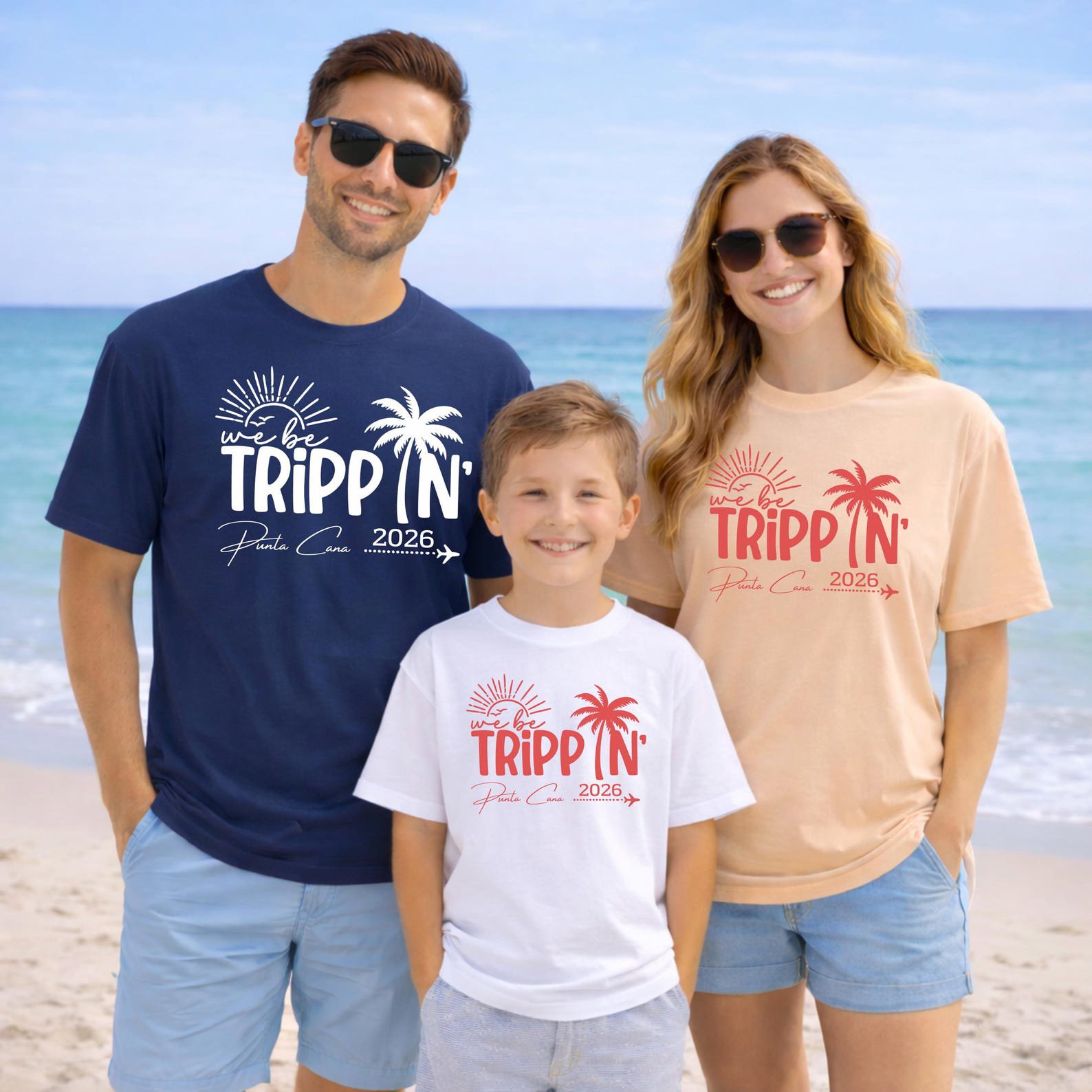 Custom Location Matching Family Vacation Shirts | We Be Trippin 2026 Group Travel Tees | Personalized Cruise Sweatshirt 9