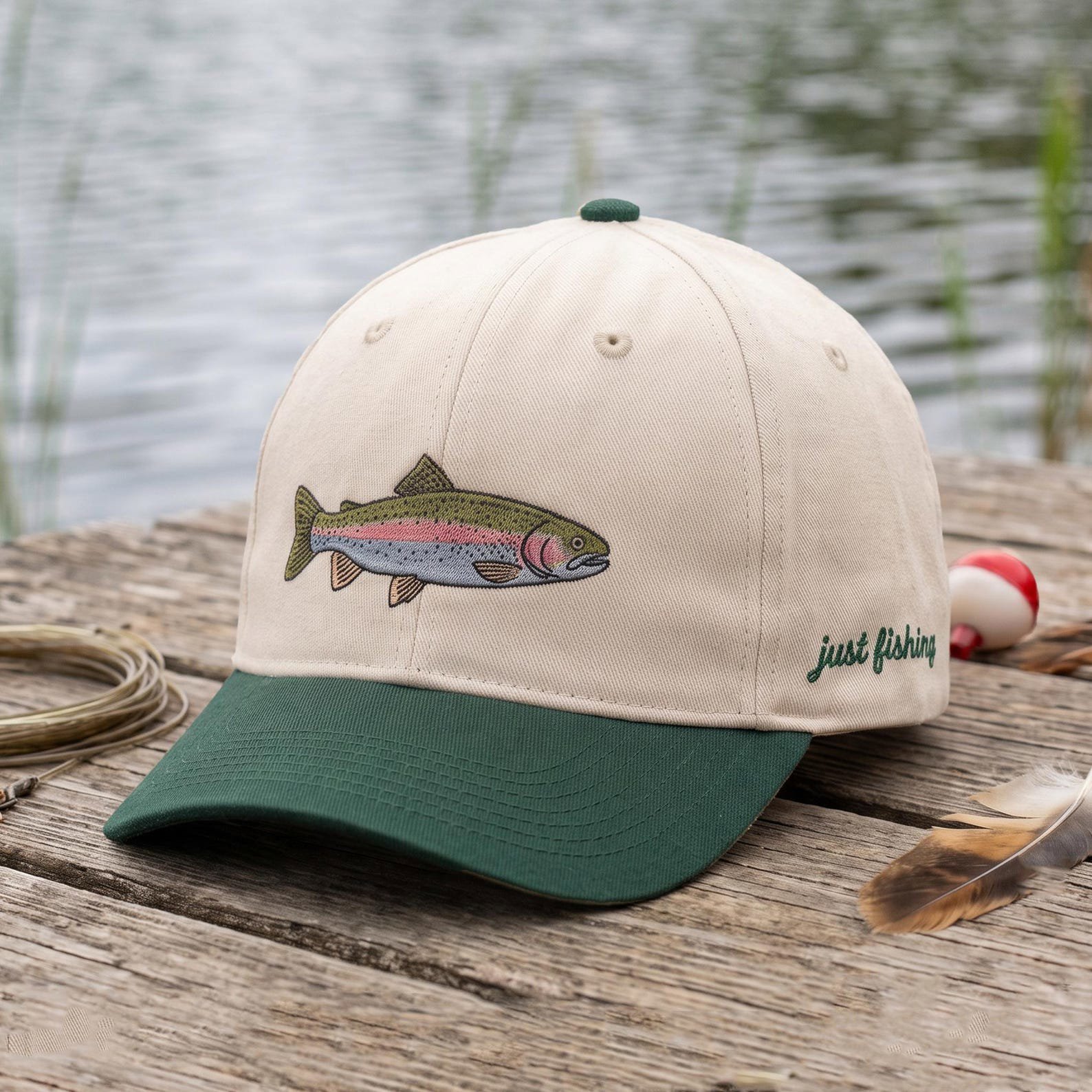 Trout Embroidered Baseball Cap, Fishing Hat for Men, Fly Fishing Gift, Lake Life Dad Hat, Fish Lover Cap, Outdoor Fisherman Gift 3