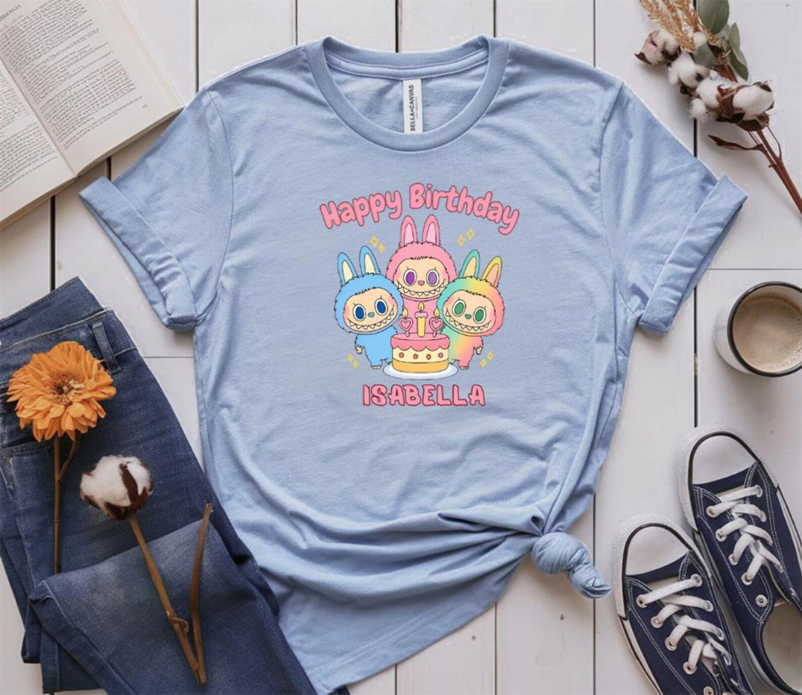 Custom Birthday Girl Shirt, Personalized Kids Birthday T Shirt, Toddler Birthday Outfit, Girls Birthday Tee, Custom Name Shirt, La Bu Bday 13