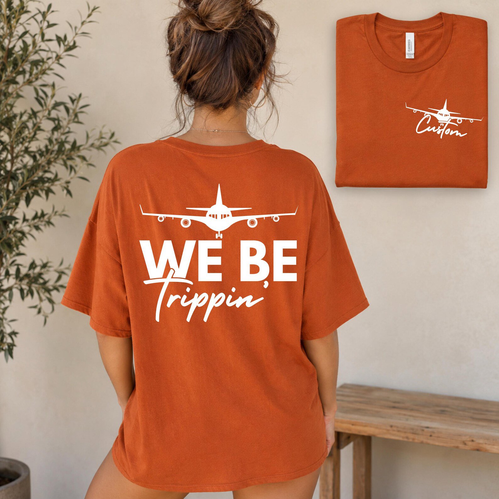 Personalized We Be Trippin Front and Back Print Matching Family Vacation SweatShirt, Custom Matching Travel Outfit 5
