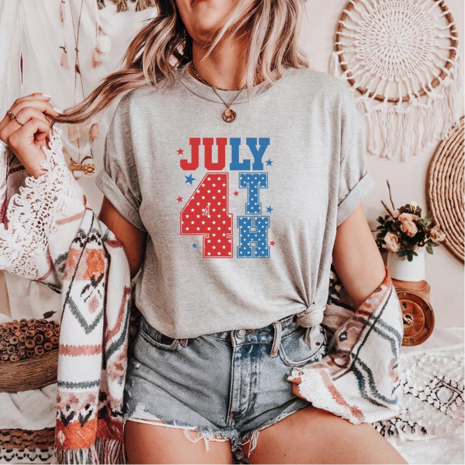 Patriotic July 4th T-Shirt: Stars and Stripes USA Tee 3