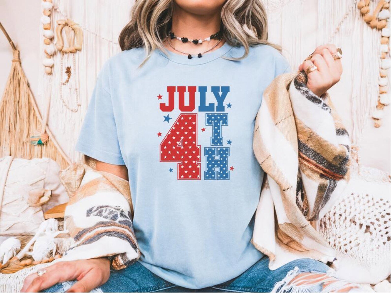 Patriotic July 4th T-Shirt: Stars and Stripes USA Tee 4