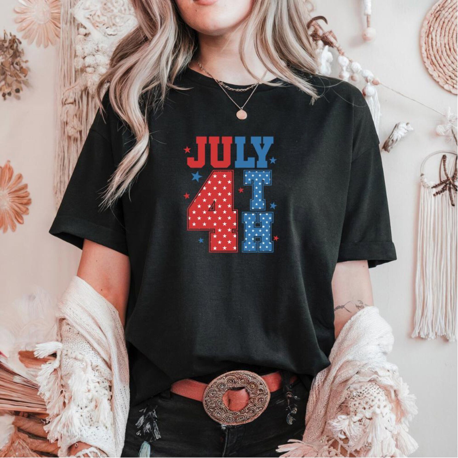 Patriotic July 4th T-Shirt: Stars and Stripes USA Tee 5