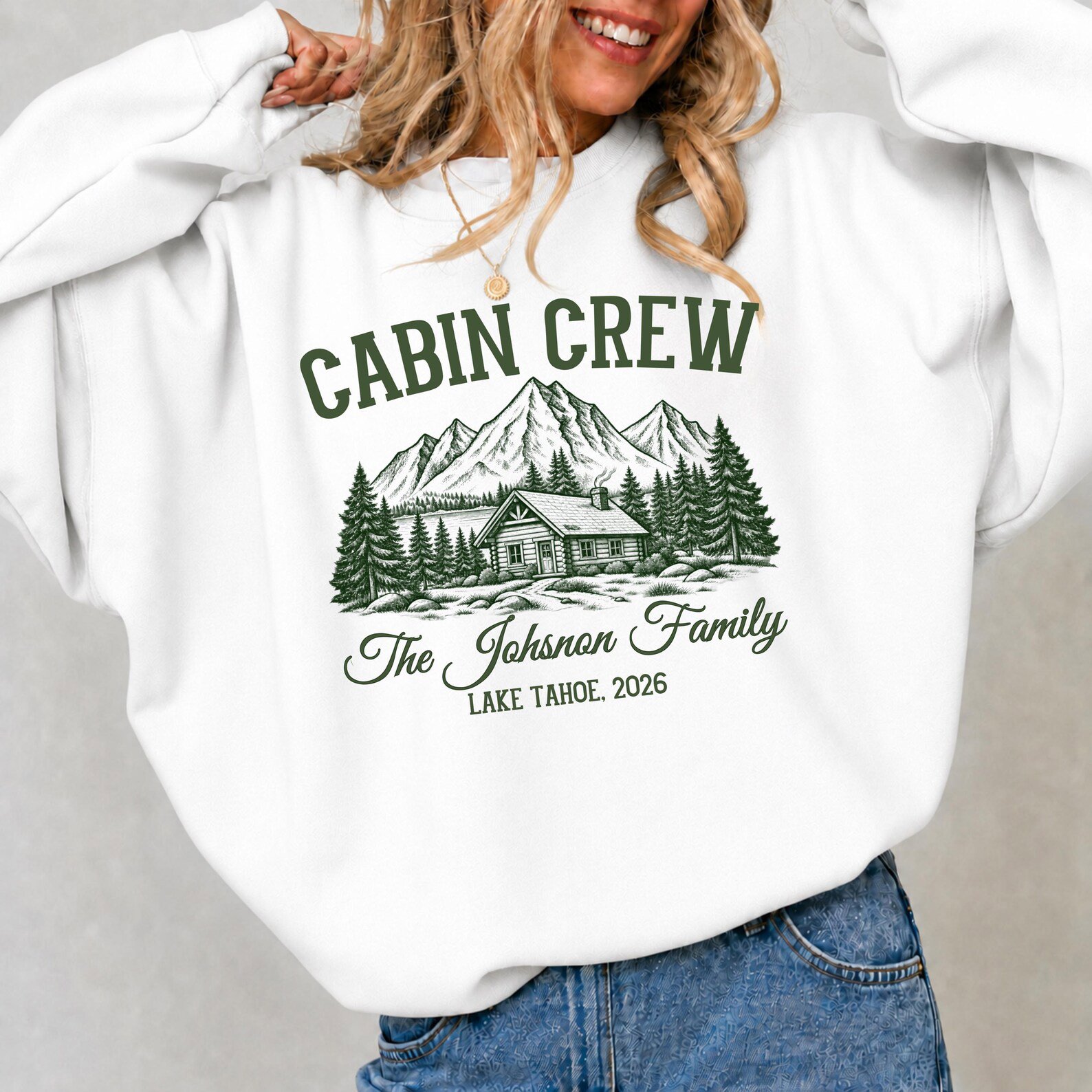 Cabin Crew Sweatshirt, Custom Family Vacation Destination Shirt, Mountain Girls Trip Tee 9