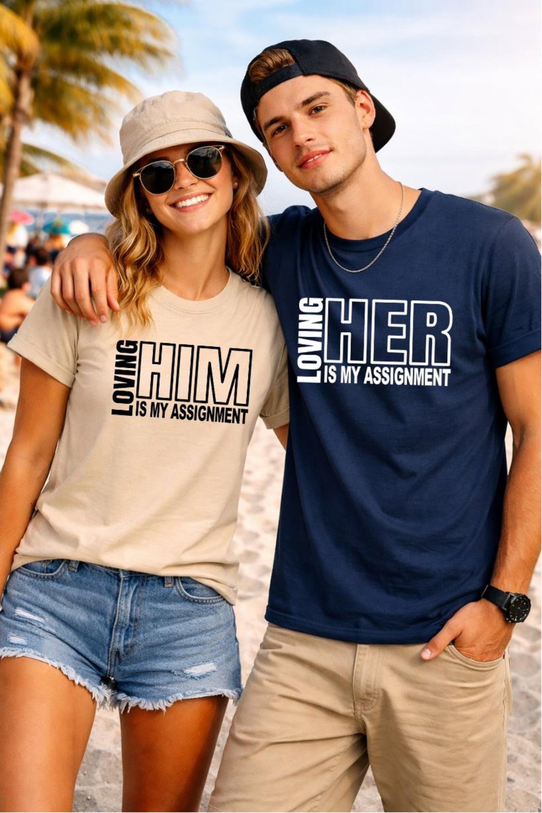 Loving Her Is My Assignment Shirt, Loving Him Is My Assignment Shirt, Matching Couple Shirts, Valentine Couple Gift, His and Hers Tee 2