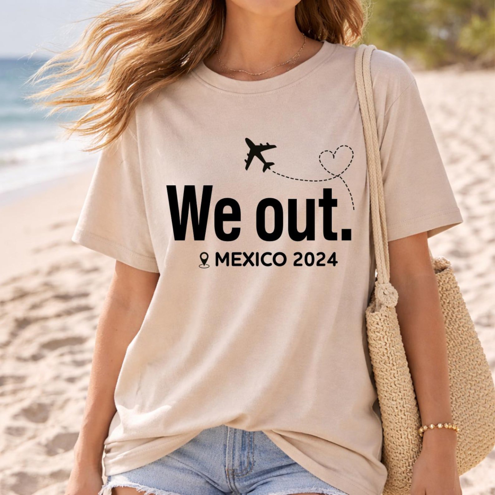 Custom Year and Destination "We Out" Matching Family Vacation Shirts, Personalized Girls Trip Tees, Couples Travel Outfit, Getaway Shirts 2