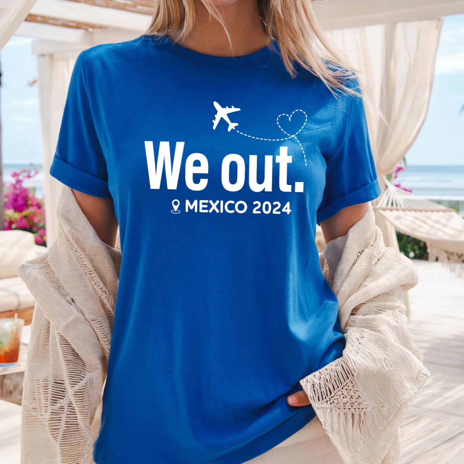 Custom Year and Destination "We Out" Matching Family Vacation Shirts, Personalized Girls Trip Tees, Couples Travel Outfit, Getaway Shirts 7