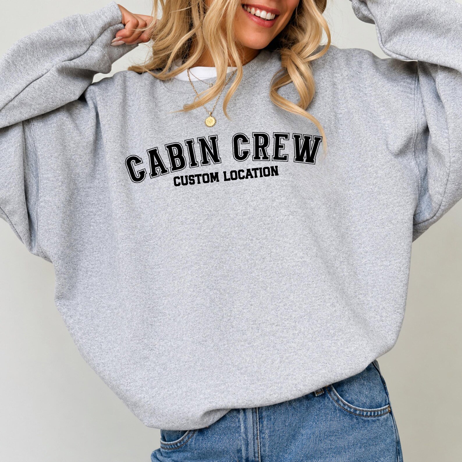 Cabin Crew Sweatshirt, Custom Vacation Destination Shirt, Matching Family Graphic Tee 10