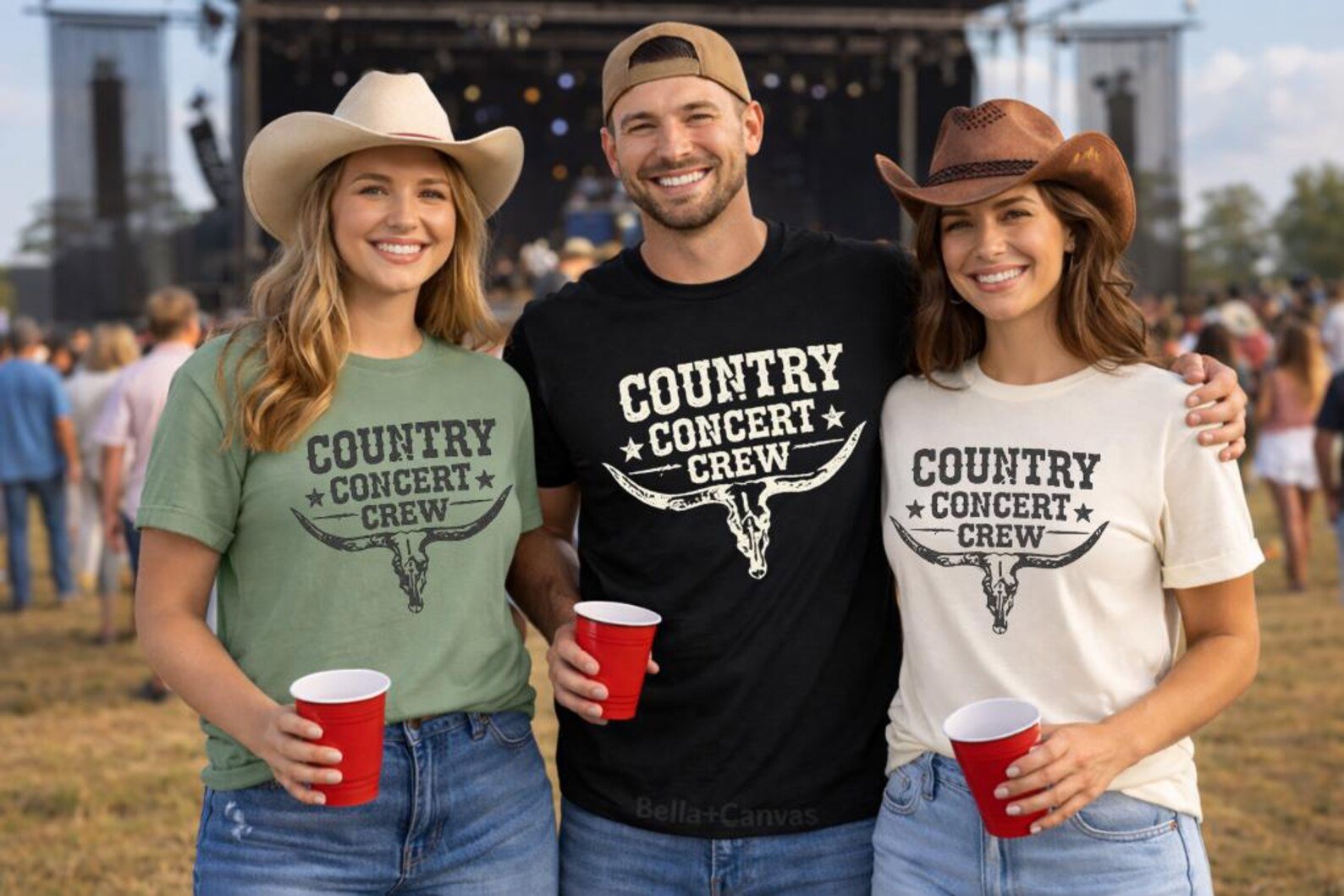 Country Concert Crew Shirt, Country Concert Outfit, Long Horn Tee, Music Festival TShirt, Bachelorette Concert, Nashville Trip Tee 1
