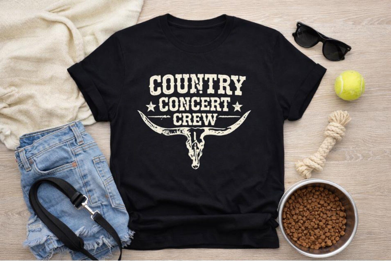 Country Concert Crew Shirt, Country Concert Outfit, Long Horn Tee, Music Festival TShirt, Bachelorette Concert, Nashville Trip Tee 8