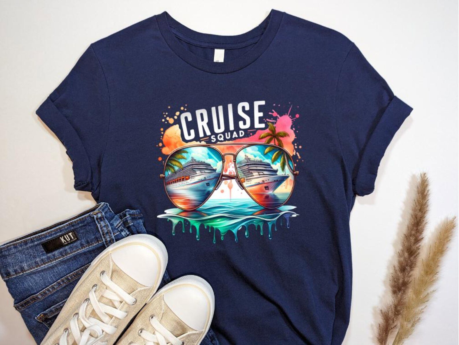 Cruise Squad Shirts, Matching Family Cruise Tees, Cruise Vacation Shirt, Group Cruise Outfit, Tropical Sunglasses Cruise Tee, Boat Trip Gift 1