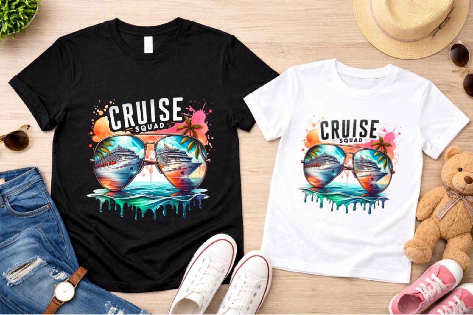 Cruise Squad Shirts, Matching Family Cruise Tees, Cruise Vacation Shirt, Group Cruise Outfit, Tropical Sunglasses Cruise Tee, Boat Trip Gift 6