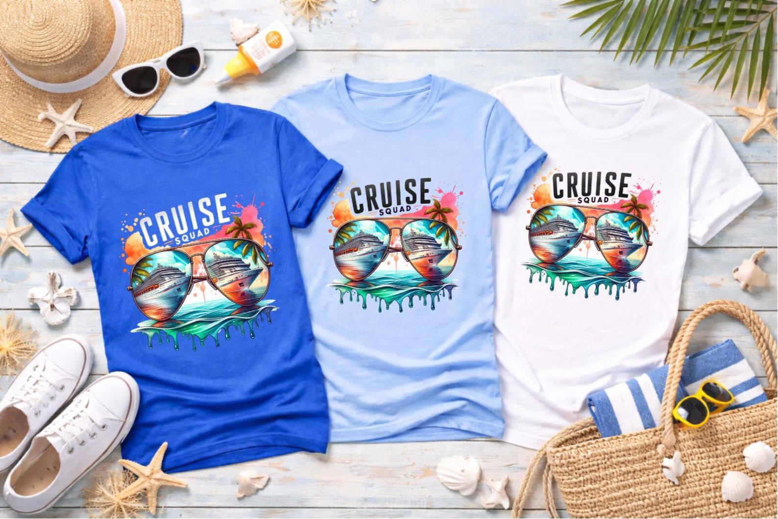 Cruise Squad Shirts, Matching Family Cruise Tees, Cruise Vacation Shirt, Group Cruise Outfit, Tropical Sunglasses Cruise Tee, Boat Trip Gift 7